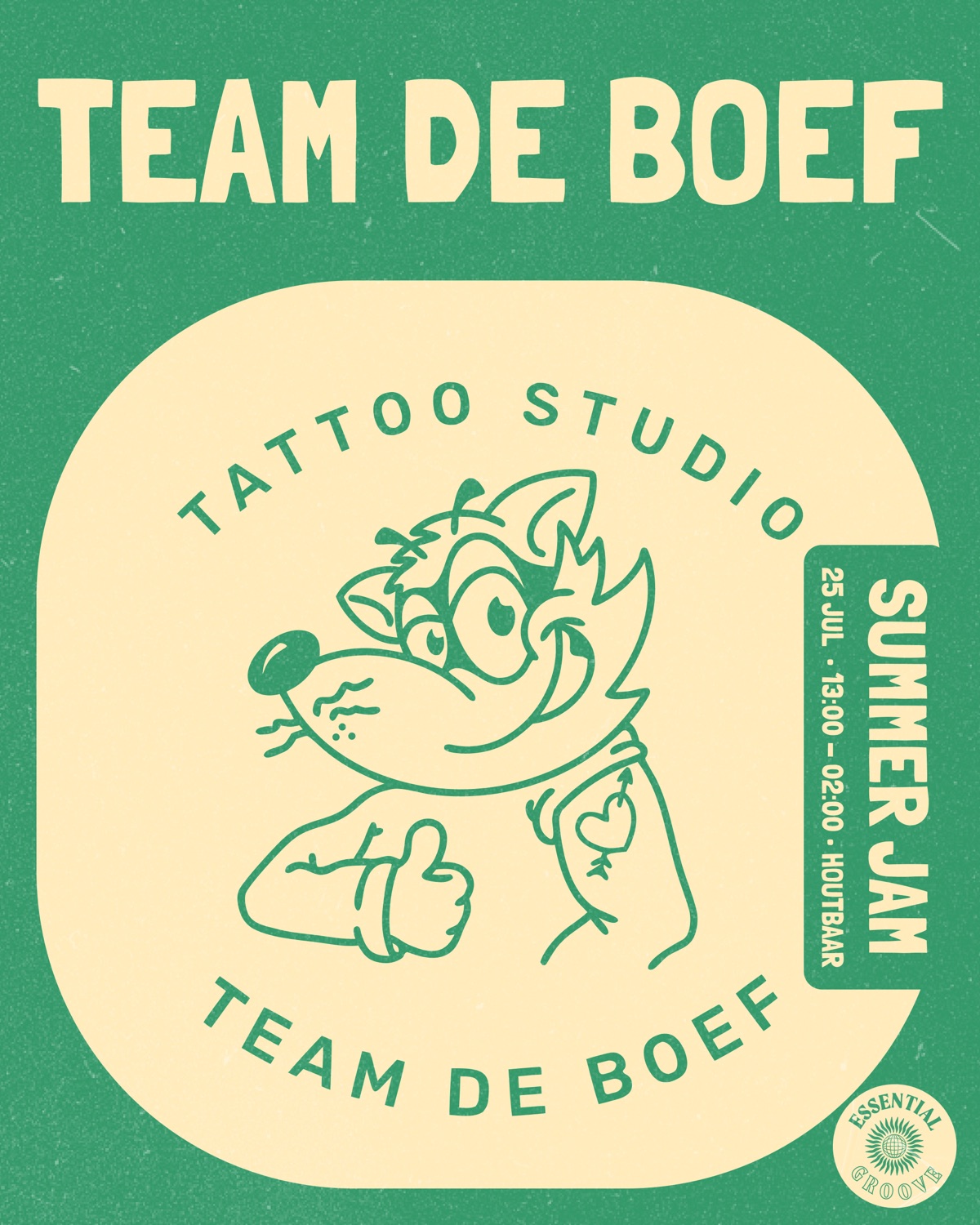 Summer Jam card for Team de Boef tattoo studio